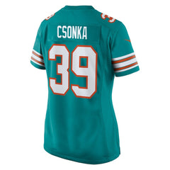 Larry Csonka Miami Dolphins Women's Retired Player Jersey Aqua | Nike for Sale