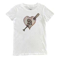 San Diego Padres Tiny Turnip Women's Heart Bat T-Shirt - MLB