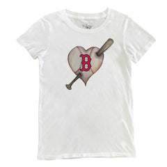 Boston Red Sox Tiny Turnip Women's Heart Bat T-Shirt - MLB