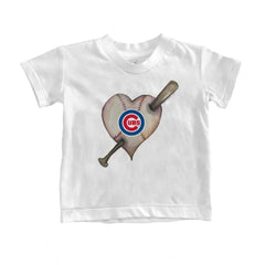 Chicago Cubs Tiny Turnip Youth Heart Bat T-Shirt - MLB