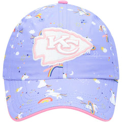 Kansas City Chiefs '47 Girls Preschool Unicorn Clean Up Adjustable Hat Purple | 47 brand