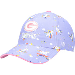 Green Bay Packers '47 Girls Preschool Unicorn Clean Up Adjustable Hat Purple | 47 brand