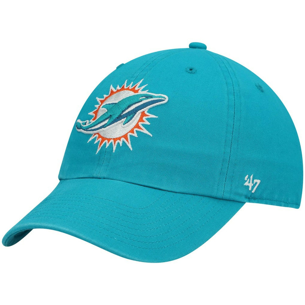 Miami Dolphins '47 Youth Logo Clean Up Adjustable Hat Aqua | 47 brand