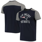 New England Patriots Majestic Threads Field Goal Slub T-Shirt Navy/Gray | NFL