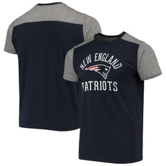 New England Patriots Majestic Threads Field Goal Slub T-Shirt Navy/Gray | NFL