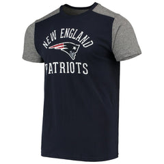 New England Patriots Majestic Threads Field Goal Slub T-Shirt Navy/Gray | NFL