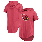 Arizona Cardinals Majestic Threads Primary Logo Tri-Blend Hoodie T-Shirt Cardinal | NFL
