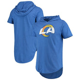 Los Angeles Rams Majestic Threads Primary Logo Tri-Blend Hoodie T-Shirt Royal | NFL