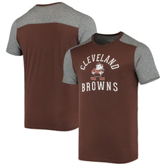 Cleveland Browns Majestic Threads Brownie The Elf Gridiron Classics Field Goal Slub T-Shirt Brown/Heathered Gray | NFL