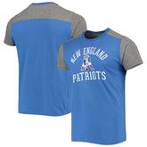 New England Patriots Majestic Threads Gridiron Classics Field Goal Slub T-Shirt Royal/Heathered Gray | NFL