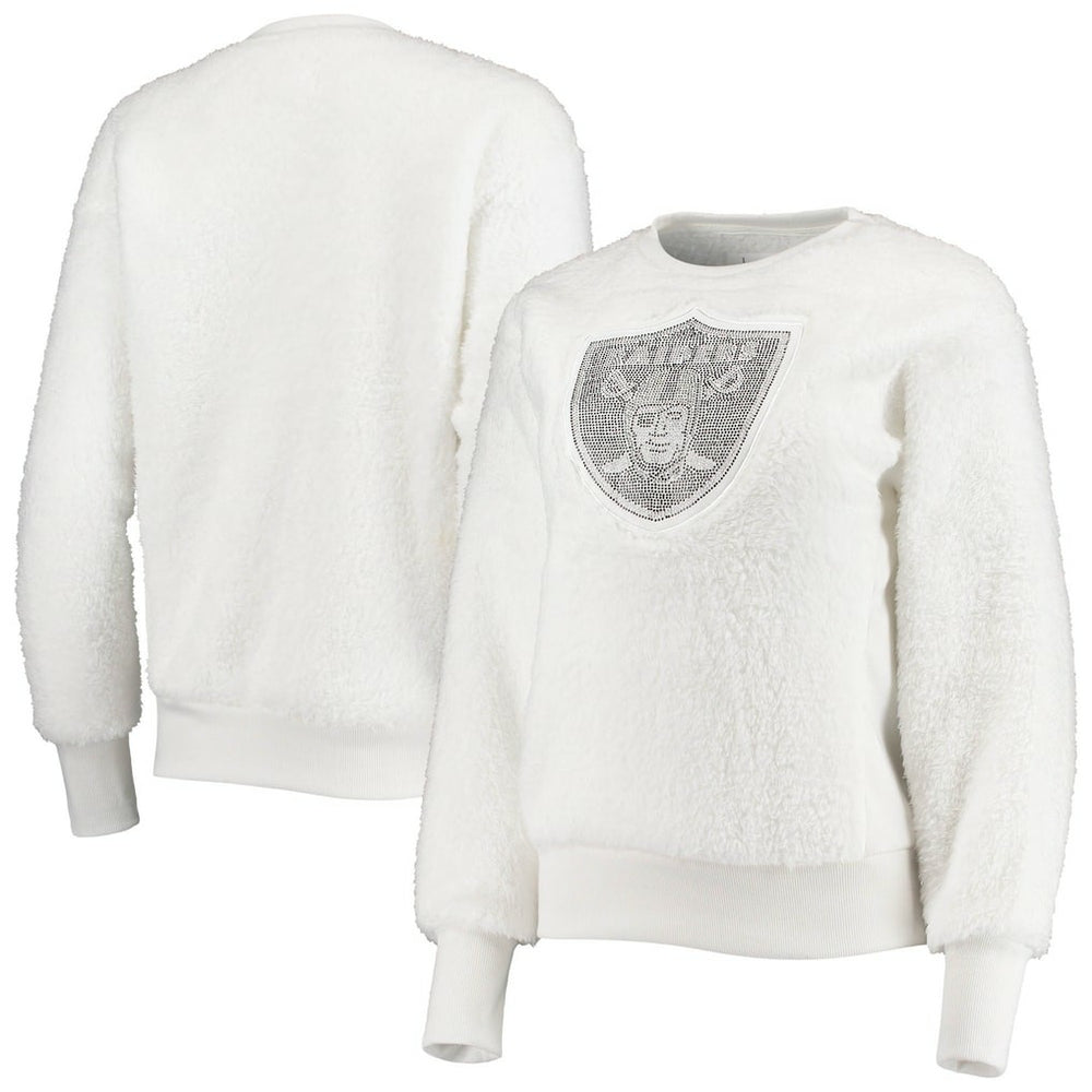 Las Vegas Raiders Touch Women's Milestone Tracker Pullover Sweatshirt White | NFL