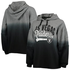 Las Vegas Raiders Touch Women's Superstar Dip-Dye Pullover Hoodie Heathered Gray/Black | NFL