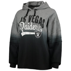 Las Vegas Raiders Touch Women's Superstar Dip-Dye Pullover Hoodie Heathered Gray/Black | NFL