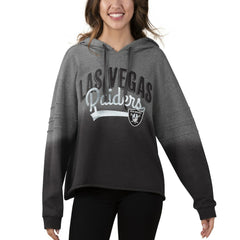 Las Vegas Raiders Touch Women's Superstar Dip-Dye Pullover Hoodie Heathered Gray/Black | NFL