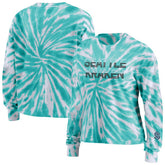 Seattle Kraken WEAR by Erin Andrews Women's Tie-Dye Long Sleeve T-Shirt - Light Blue - NHL