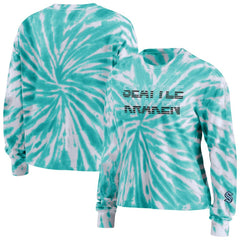 Seattle Kraken WEAR by Erin Andrews Women's Tie-Dye Long Sleeve T-Shirt - Light Blue - NHL