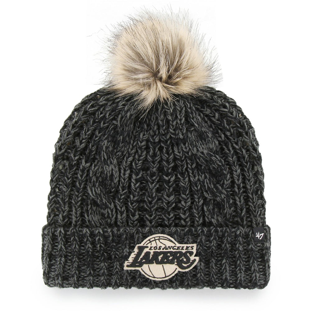 Los Angeles Lakers '47 Women's Meeko Cuffed Knit Hat with Pom Black - NBA