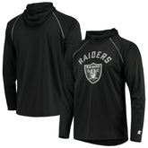Las Vegas Raiders Starter Raglan Long Sleeve Hoodie T-Shirt Black | NFL