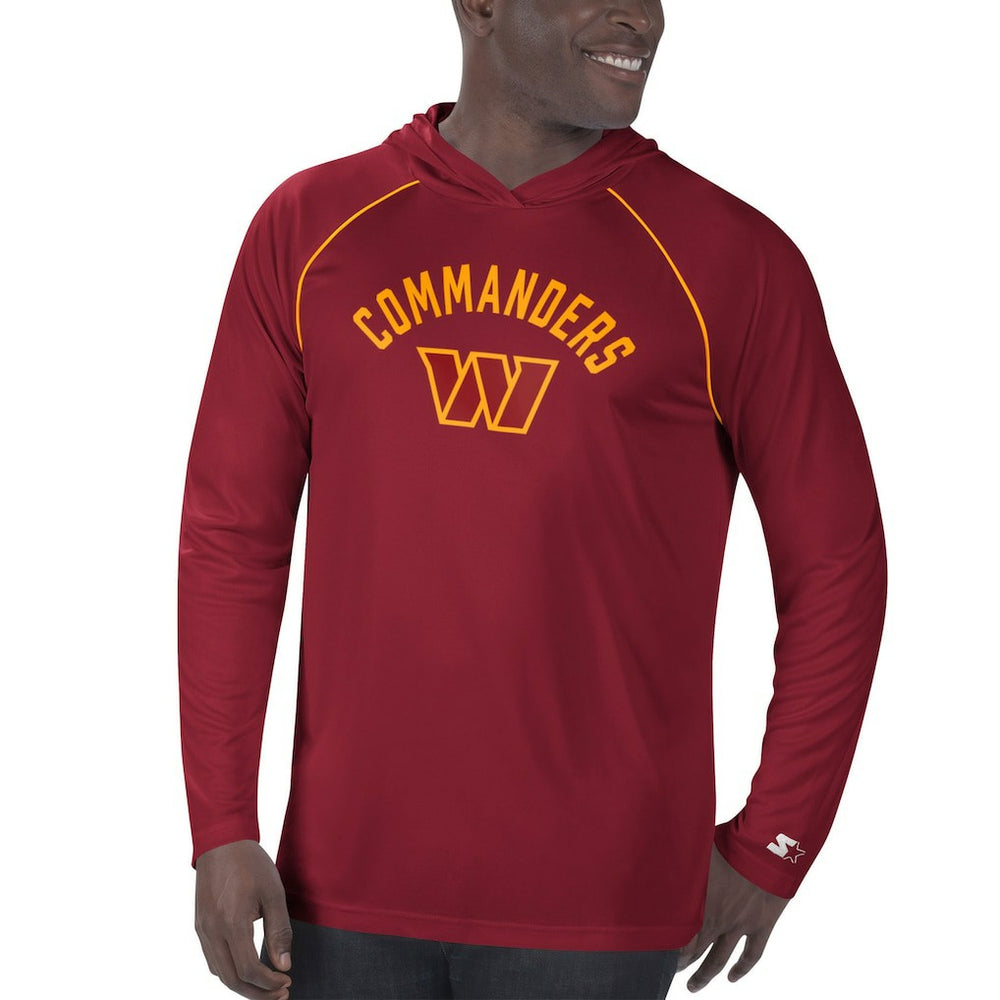 Washington Football Team Starter Raglan Long Sleeve Hoodie T-Shirt Burgundy | NFL