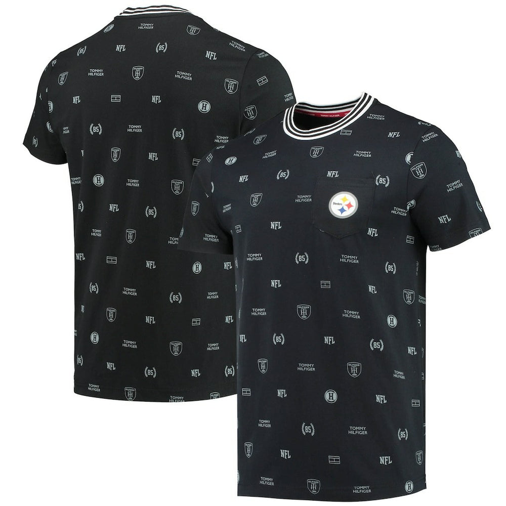 Pittsburgh Steelers Tommy Hilfiger Essential Pocket T-Shirt Black | NFL