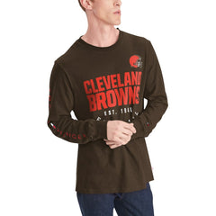 Cleveland Browns Tommy Hilfiger Peter Long Sleeve T-Shirt Brown | NFL
