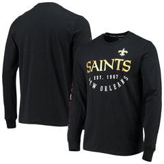 New Orleans Saints Tommy Hilfiger Peter Long Sleeve T-Shirt Black | NFL