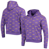 Los Angeles Lakers The Wild Collective Unisex Allover Logo Pullover Hoodie Purple - NBA