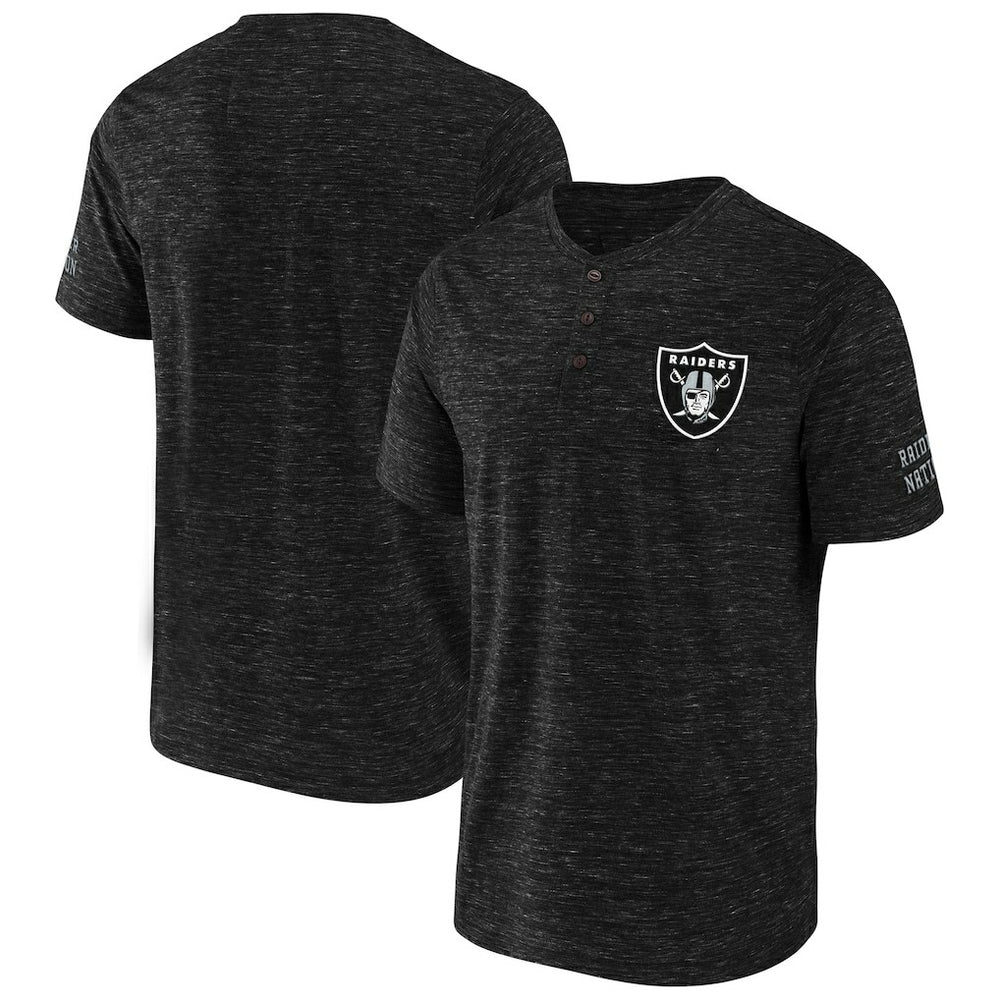 Las Vegas Raiders NFL x Darius Rucker Collection Slub Henley T-Shirt Black | Fanatics