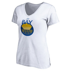Golden State Warriors Women's The Bay Logo V-Neck T-Shirt White - NBA