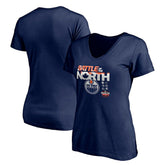 Edmonton Oilers Women's Battle of the North V-Neck T-Shirt - Navy - NHL