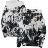Minnesota Vikings DKNY Sport Women's Dakota Oversized Tie-Dye Half-Zip Hoodie White/Black | NFL