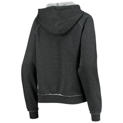New Orleans Saints New Era Women's Script Fleece Raglan Pullover Hoodie Charcoal | NFL
