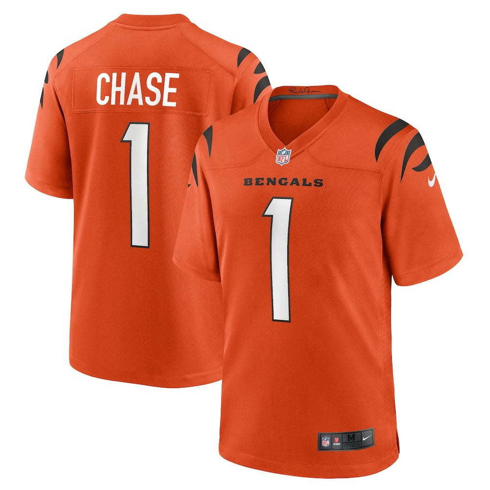 Ja'Marr Chase Cincinnati Bengals Alternate Game Jersey Orange | Nike for Sale