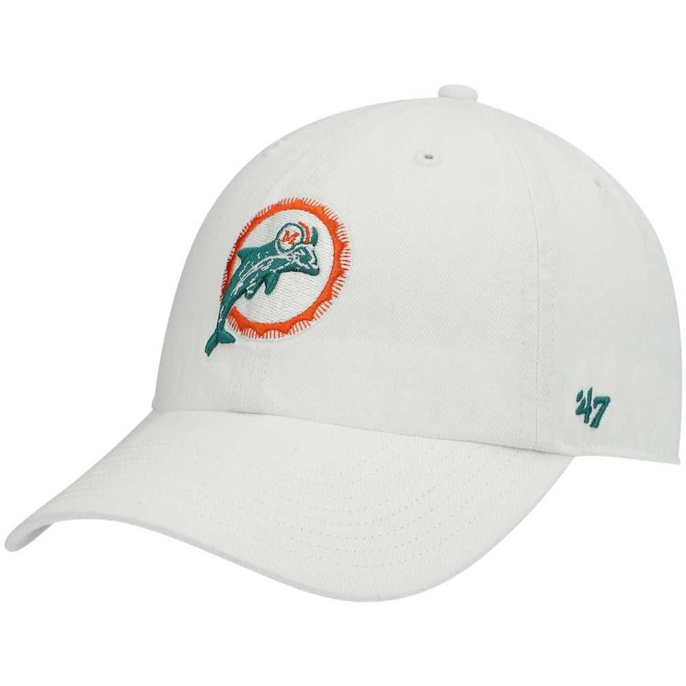 Miami Dolphins '47 Clean Up Adjustable Hat White | 47 brand