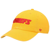 Kansas City Chiefs '47 Clean Up Script Adjustable Hat Gold | 47 brand