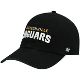 Jacksonville Jaguars '47 Clean Up Script Adjustable Hat Black | 47 brand