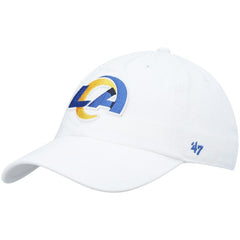 Los Angeles Rams '47 Logo Clean Up Adjustable Hat White | 47 brand