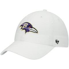 Baltimore Ravens '47 Clean Up Adjustable Hat White | 47 brand