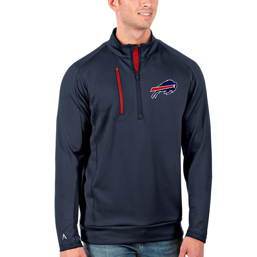 Buffalo Bills Antigua Generation Quarter-Zip Pullover Jacket Navy/Red | NFL