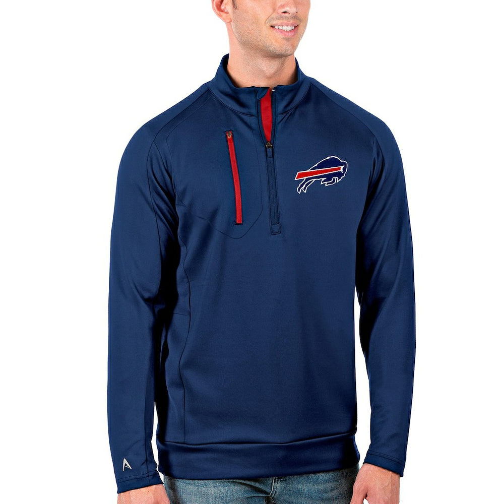Buffalo Bills Antigua Generation Quarter-Zip Pullover Jacket Royal/Red | NFL