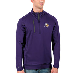 Minnesota Vikings Antigua Generation Quarter-Zip Pullover Jacket Purple/Charcoal | NFL