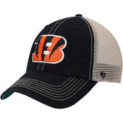Cincinnati Bengals '47 Trawler Trucker Clean Up Snapback Hat Black/Natural | 47 brand