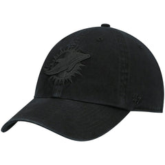 Miami Dolphins '47 Team Tonal Clean Up Adjustable Hat Black | 47 brand