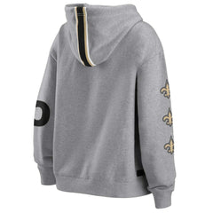 New Orleans Saints WEAR by Erin Andrews Women's Full-Zip Hoodie Gray | NFL