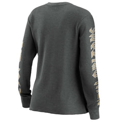 New Orleans Saints WEAR by Erin Andrews Women's Long Sleeve Thermal T-Shirt Gray | NFL