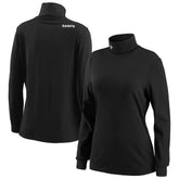 New Orleans Saints WEAR by Erin Andrews Women's Long Sleeve Tri-Blend Turtleneck T-Shirt Black | NFL