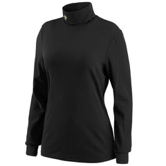 New Orleans Saints WEAR by Erin Andrews Women's Long Sleeve Tri-Blend Turtleneck T-Shirt Black | NFL