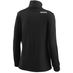New Orleans Saints WEAR by Erin Andrews Women's Long Sleeve Tri-Blend Turtleneck T-Shirt Black | NFL