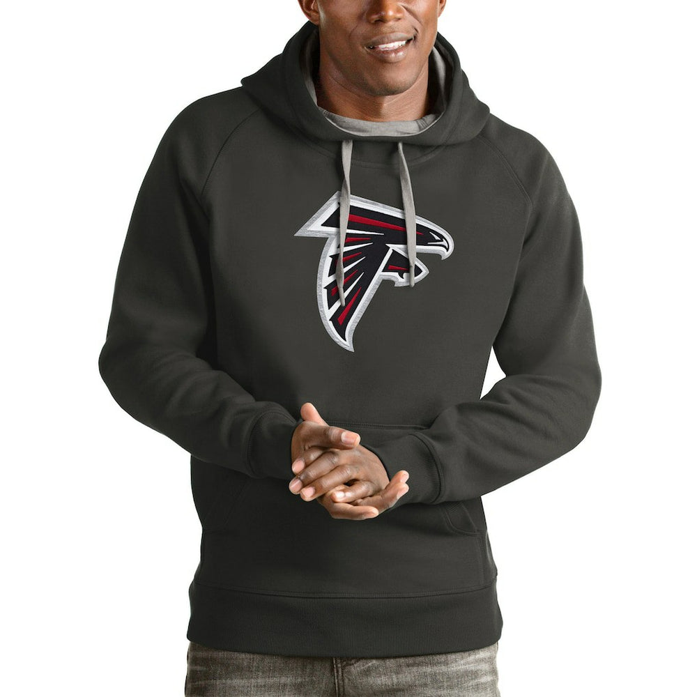 Atlanta Falcons Antigua Victory Pullover Hoodie Charcoal | NFL
