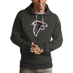 Atlanta Falcons Antigua Victory Pullover Hoodie Charcoal | NFL